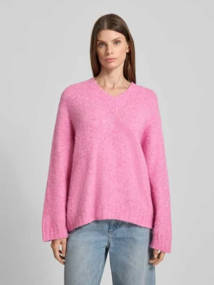 Sweter z dzianiny z prążkowanymi wykończeniami American vintage