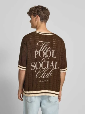 Sweter z dzianiny z prążkowanymi wykończeniami ANOTHER COTTON LAB