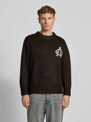 Sweter z dzianiny z prążkowanymi wykończeniami ANOTHER COTTON LAB
