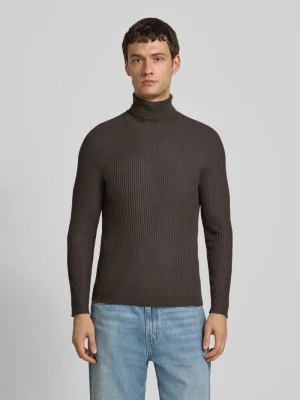 Sweter z dzianiny z prążkowanymi wykończeniami Antony Morato