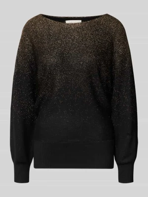 Sweter z dzianiny z prążkowanymi wykończeniami Apricot