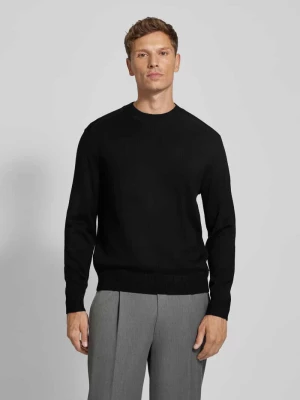 Sweter z dzianiny z prążkowanymi wykończeniami Armani Exchange