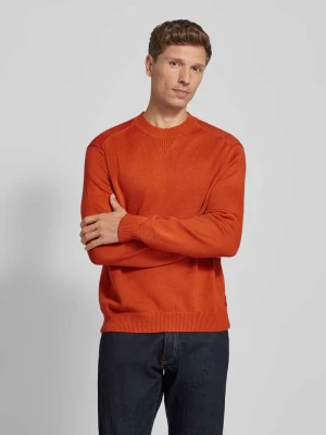 Sweter z dzianiny z prążkowanymi wykończeniami Armani Exchange