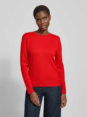 Sweter z dzianiny z prążkowanymi wykończeniami Betty Barclay Czerwony