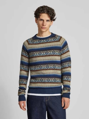 Sweter z dzianiny z prążkowanymi wykończeniami Blend