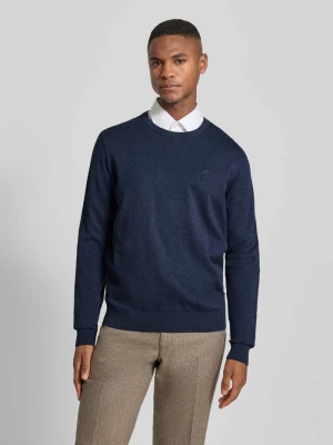 Sweter z dzianiny z prążkowanymi wykończeniami Bugatti