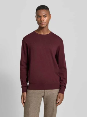 Sweter z dzianiny z prążkowanymi wykończeniami Bugatti