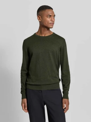 Sweter z dzianiny z prążkowanymi wykończeniami Bugatti