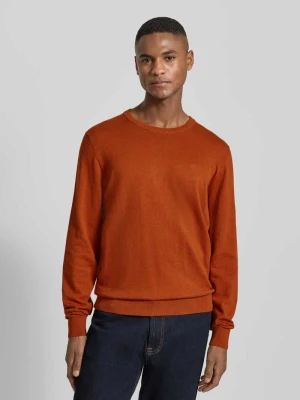 Sweter z dzianiny z prążkowanymi wykończeniami Bugatti