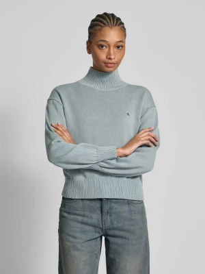 Sweter z dzianiny z prążkowanymi wykończeniami Calvin Klein Jeans