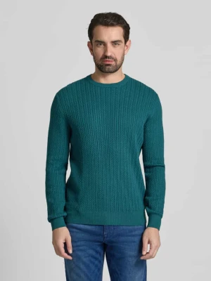 Sweter z dzianiny z prążkowanymi wykończeniami Christian Berg Men