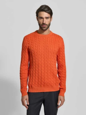 Sweter z dzianiny z prążkowanymi wykończeniami Christian Berg Men