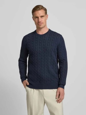 Sweter z dzianiny z prążkowanymi wykończeniami Christian Berg Men