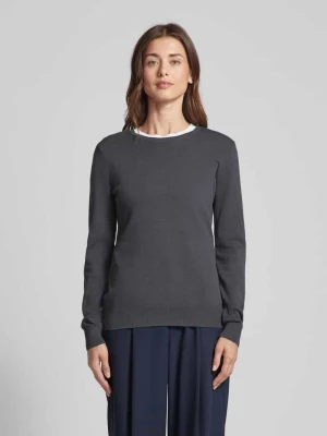 Sweter z dzianiny o kroju regular fit z prążkowanymi wykończeniami Christian Berg Woman