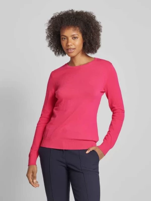 Sweter z dzianiny o kroju regular fit z prążkowanymi wykończeniami Christian Berg Woman