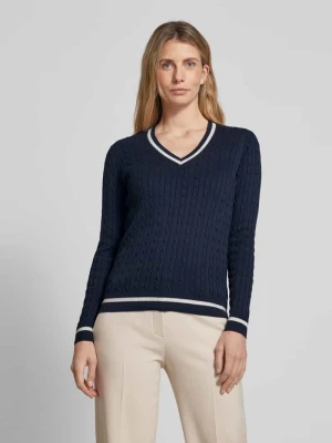 Sweter z dzianiny z prążkowanymi wykończeniami Christian Berg Woman