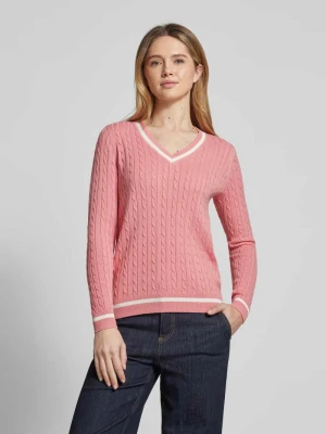 Sweter z dzianiny z prążkowanymi wykończeniami Christian Berg Woman