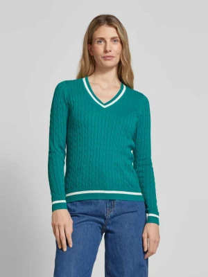 Sweter z dzianiny z prążkowanymi wykończeniami Christian Berg Woman