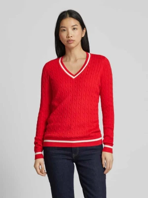 Sweter z dzianiny z prążkowanymi wykończeniami Christian Berg Woman