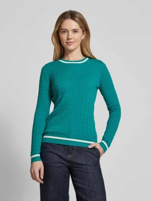Sweter z dzianiny z prążkowanymi wykończeniami Christian Berg Woman