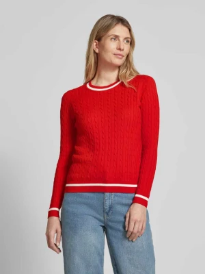 Sweter z dzianiny z prążkowanymi wykończeniami Christian Berg Woman