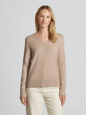 Sweter z dzianiny z prążkowanymi wykończeniami Christian Berg Woman