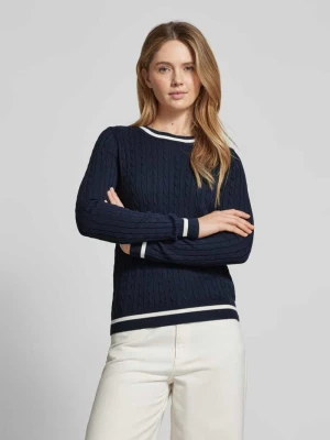 Sweter z dzianiny z prążkowanymi wykończeniami Christian Berg Woman