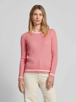 Sweter z dzianiny z prążkowanymi wykończeniami Christian Berg Woman