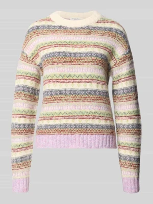 Sweter z dzianiny z prążkowanymi wykończeniami Christian Berg Woman