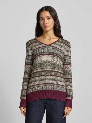 Sweter z dzianiny z prążkowanymi wykończeniami Christian Berg Woman