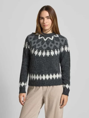 Sweter z dzianiny z prążkowanymi wykończeniami Christian Berg Woman