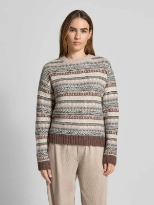 Sweter z dzianiny z prążkowanymi wykończeniami Christian Berg Woman