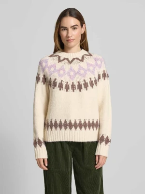 Sweter z dzianiny z prążkowanymi wykończeniami Christian Berg Woman