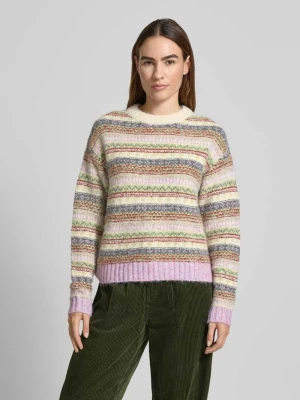 Sweter z dzianiny z prążkowanymi wykończeniami Christian Berg Woman