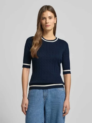 Sweter z dzianiny z prążkowanymi wykończeniami Christian Berg Woman