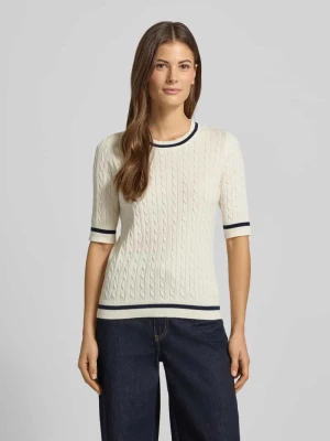 Sweter z dzianiny z prążkowanymi wykończeniami Christian Berg Woman