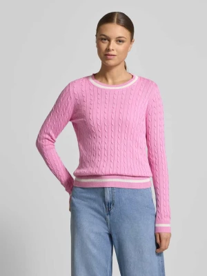 Sweter z dzianiny z prążkowanymi wykończeniami Christian Berg Woman