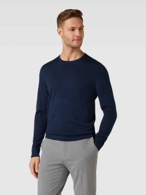 Sweter z dzianiny z prążkowanymi wykończeniami CK Calvin Klein