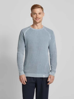 Sweter z dzianiny z prążkowanymi wykończeniami Colours & Sons