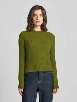 Sweter z dzianiny z prążkowanymi wykończeniami drykorn