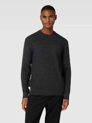 Sweter z dzianiny z prążkowanymi wykończeniami esprit collection