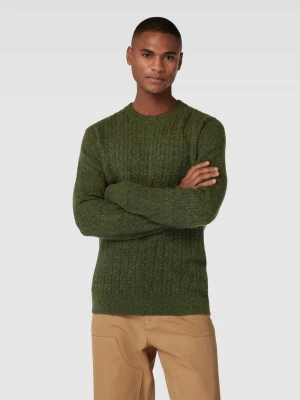 Sweter z dzianiny z prążkowanymi wykończeniami esprit collection