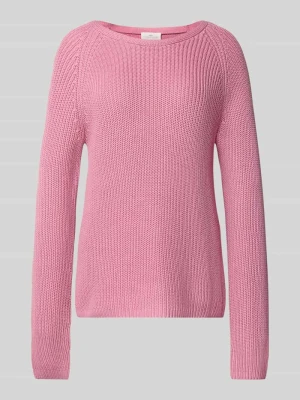 Sweter z dzianiny z prążkowanymi wykończeniami FYNCH-HATTON
