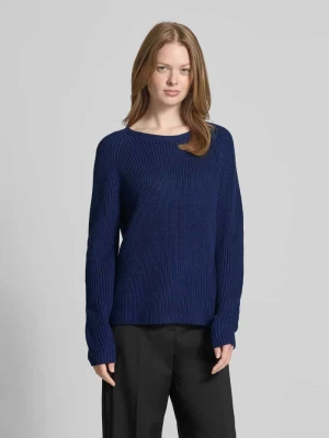 Sweter z dzianiny z prążkowanymi wykończeniami FYNCH-HATTON