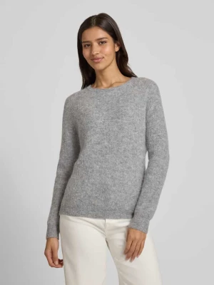Sweter z dzianiny z prążkowanymi wykończeniami FYNCH-HATTON