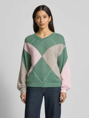 Sweter wełniany z prążkowanymi wykończeniami FYNCH-HATTON