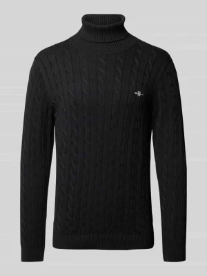 Sweter z dzianiny z prążkowanymi wykończeniami Gant