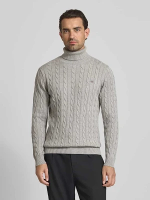 Sweter z dzianiny z prążkowanymi wykończeniami Gant