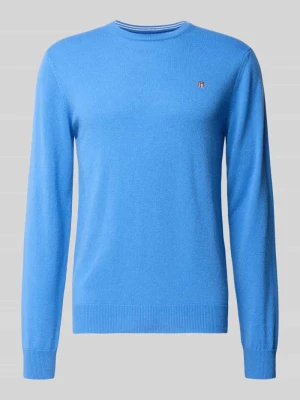 Sweter z dzianiny z prążkowanymi wykończeniami Gant