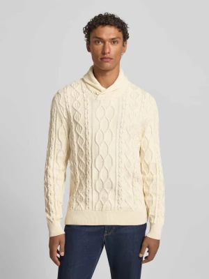 Sweter z dzianiny z prążkowanymi wykończeniami Gant